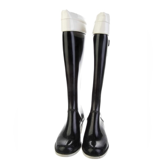 BURBERRY Rubber COLOR BLOCK pattern rain boots - Picture 2 of 3
